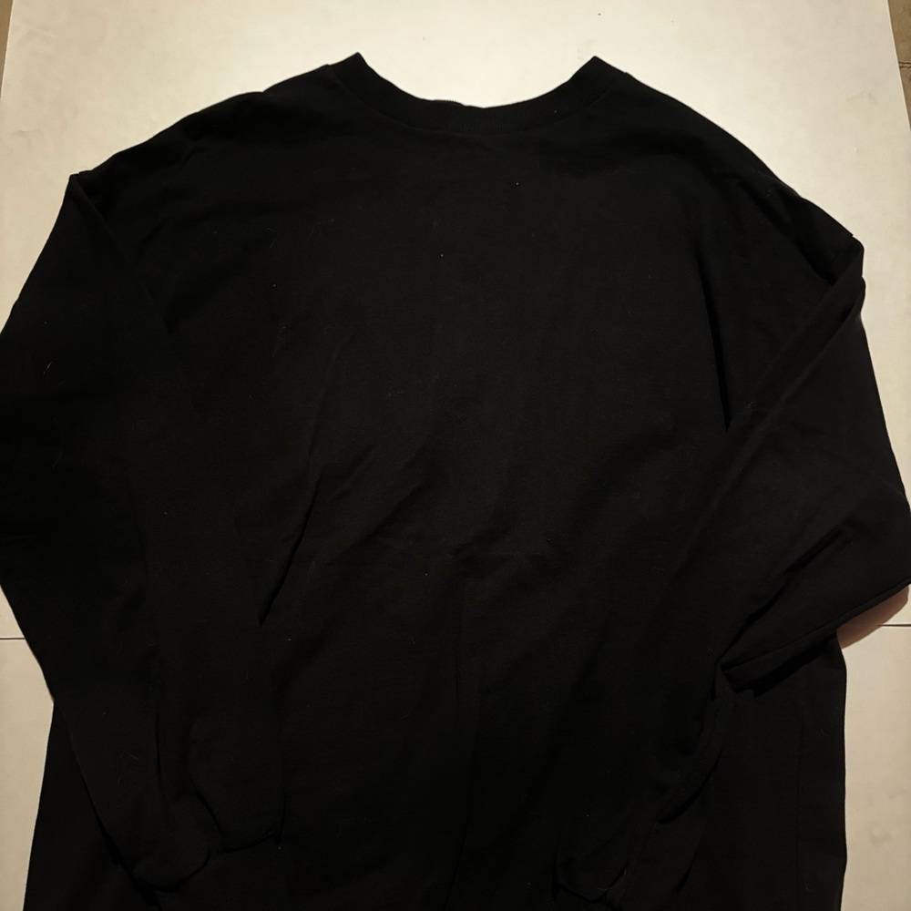 black crew neck sweatshirt dress from asos design